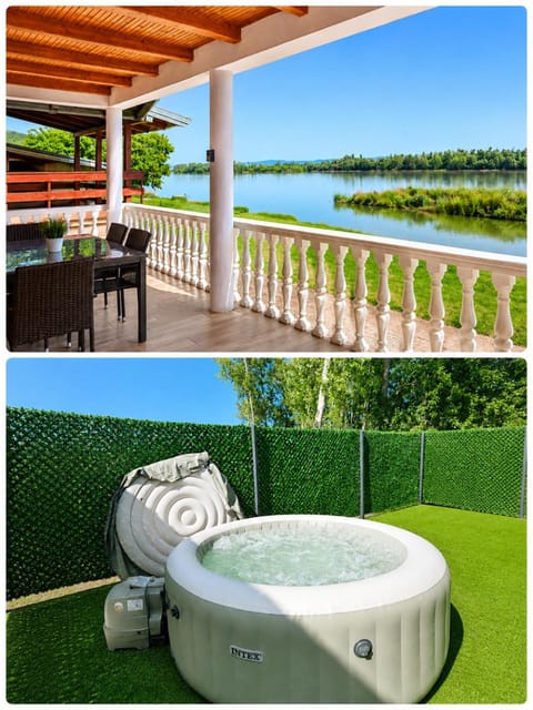 Balcony/Terrace, River view, Swimming pool