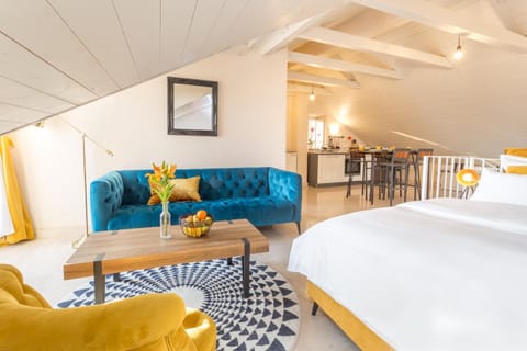 Living room, Seating area, Bedroom