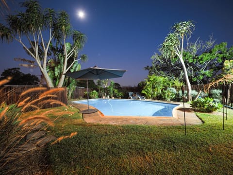 Night, Garden, Garden view, Pool view, Swimming pool