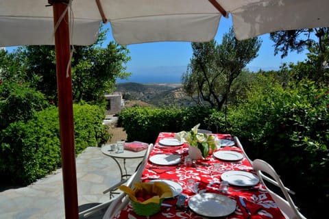 Natural landscape, Garden, View (from property/room), Balcony/Terrace, Food and drinks, Dining area, Garden view, Mountain view, Sea view