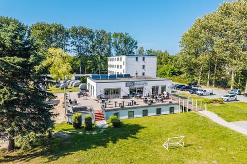 Property building, Spring, Bird's eye view, Parking