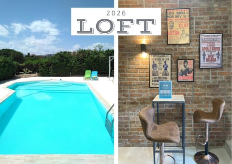 Day, Lounge or bar, Logo/Certificate/Sign, Pool view, Swimming pool, sunbed