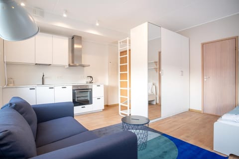 Photo of the whole room, Seating area, kitchen