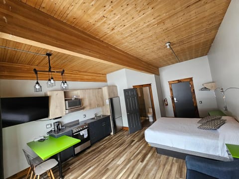 Bed, TV and multimedia, Kitchen or kitchenette, Living room, Photo of the whole room, Bedroom, minibar, wardrobe