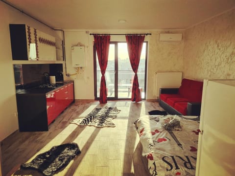 Bed, Kitchen or kitchenette, Living room, Seating area, Bedroom, oven, pet friendly, wardrobe, air conditioner