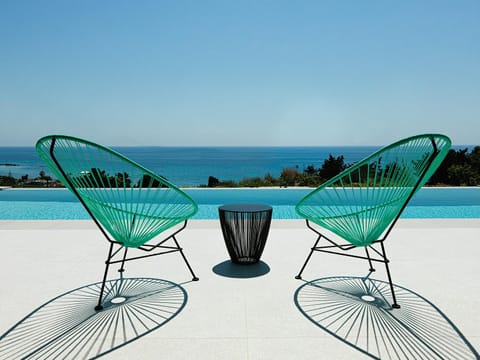 View (from property/room), Balcony/Terrace, Pool view, Sea view, Swimming pool
