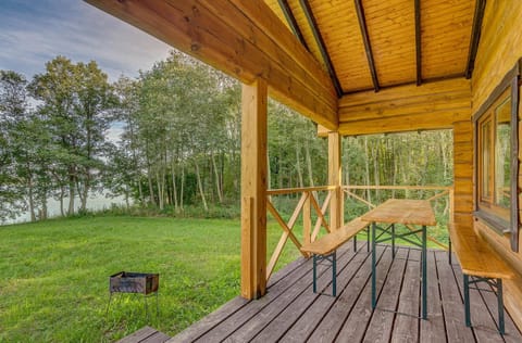Sauna with the Private Lake Access House in Vilnius County, Lithuania