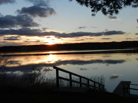 Natural landscape, Beach, Lake view, Sunset