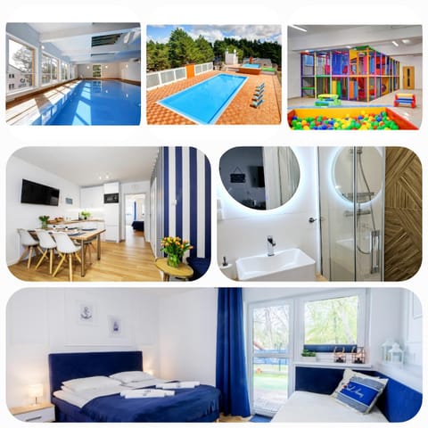 Apartament 12B Niebieskie Apartamenty z basenem krytym, odkrytym, salą zabaw, animacjami Apartment in Pomeranian Voivodeship