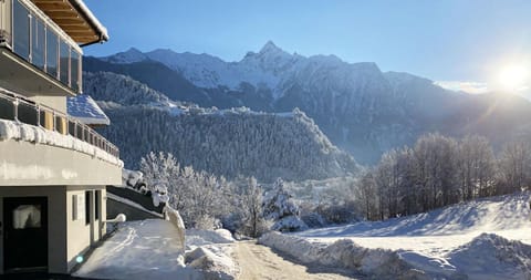 Property building, Winter, View (from property/room), Sunrise