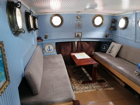 Historical boat Tu vėjo paklausk Docked boat in Klaipėda