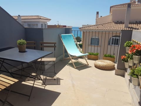 Day, View (from property/room), Balcony/Terrace, Sea view, sunbed