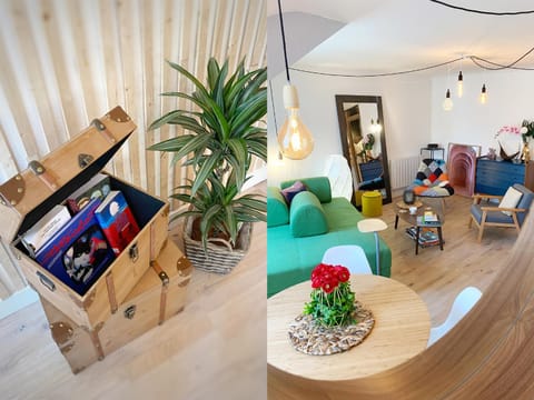 Duplex lumineux, coloré, atypique face cathédrale Apartment in Brittany