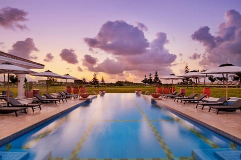 Swimming pool, Sunset
