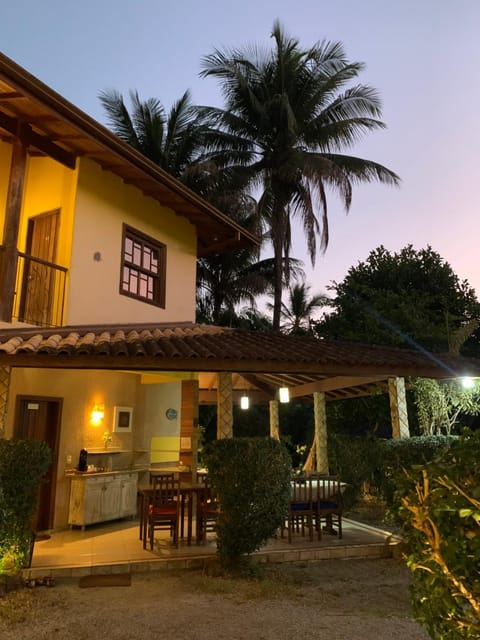 Property building, Patio, Night, Garden, Garden view