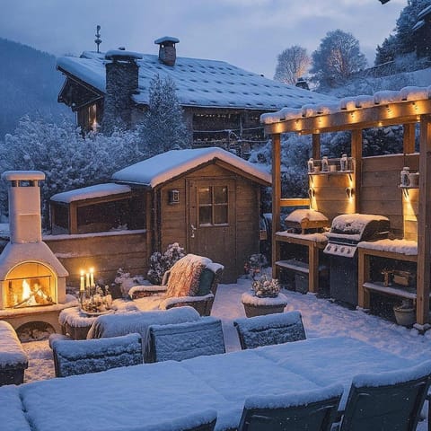 Natural landscape, Winter, Mountain view