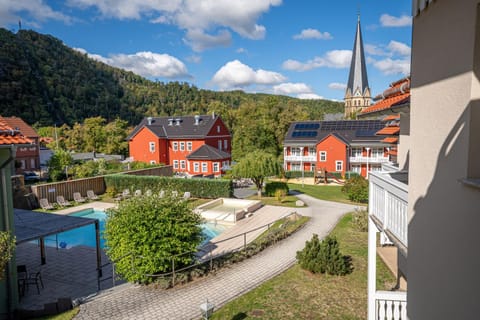 Property building, Natural landscape, Garden, Garden view, Mountain view, Pool view, Swimming pool