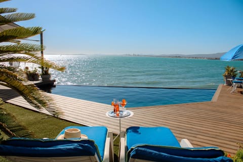 Pool view, Sea view, Swimming pool, sunbed, Internal: Not applicable to any particular room