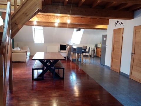 Kitchen or kitchenette, Living room, Dining area