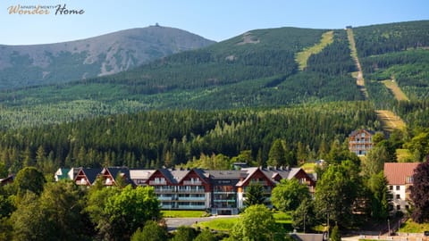 Property building, Nearby landmark, Day, Natural landscape, Bird's eye view, Mountain view