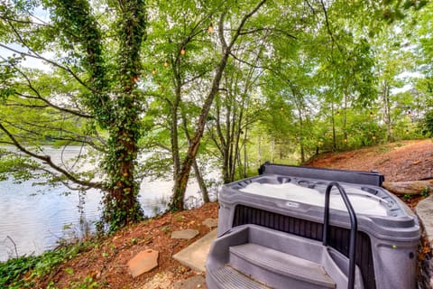 Hot Tub, Dock, Lakefront Luxe Six Mile Retreat House in Lake Keowee