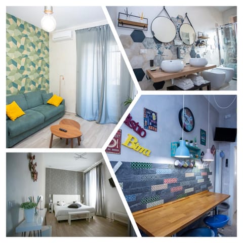 Bed, Bathroom, Kitchen or kitchenette, Living room, Photo of the whole room, Seating area, Dining area, Bedroom