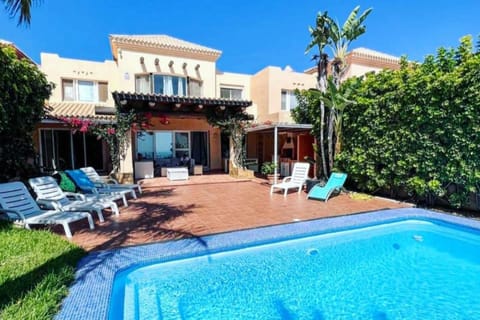 Property building, Patio, Garden view, Pool view, Swimming pool