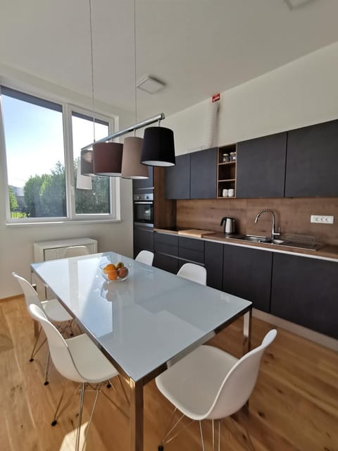 Kitchen or kitchenette, Dining area, stove