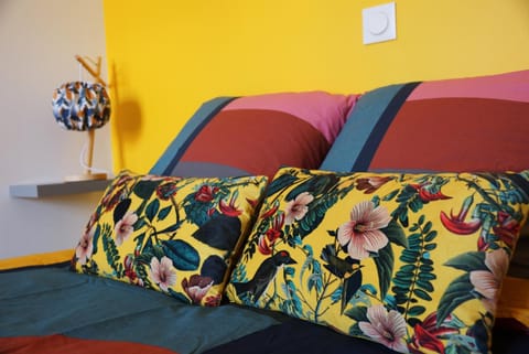 Bed, Decorative detail, Bedroom