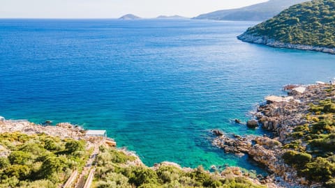 Beach, Mountain view, Sea view