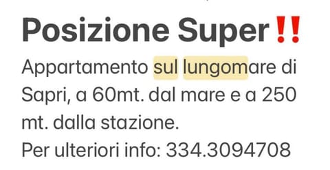 Sapri House, Cilento Coast, 60 Mt mare Apartment in Sapri