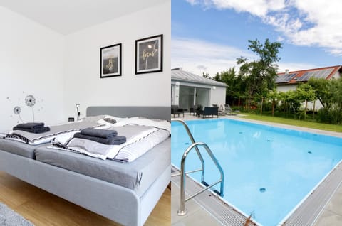Bed, Swimming pool
