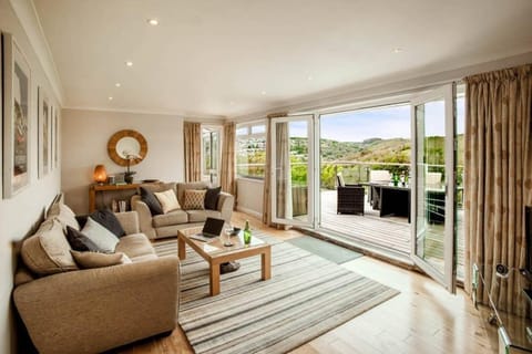 Living room, Seating area, Mountain view, River view, Sea view