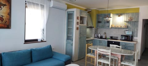 Living room, kitchen