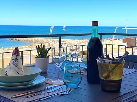 View (from property/room), Balcony/Terrace, Beach, Sea view