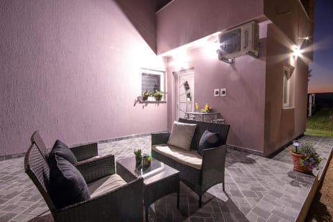 Patio, Night, Garden, Living room, Seating area, Garden view