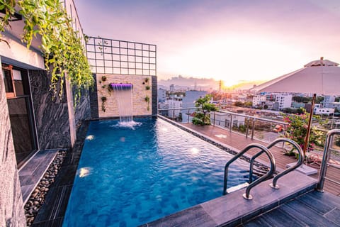 Swimming pool, Sunset