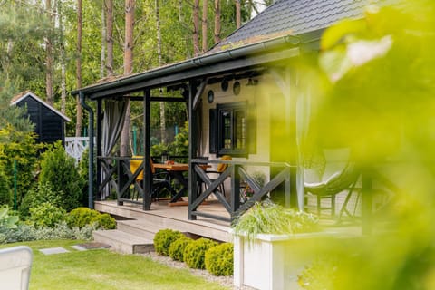 White & Black Chalet in West Pomeranian Voivodeship, Poland
