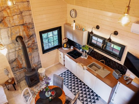 White & Black Chalet in West Pomeranian Voivodeship, Poland