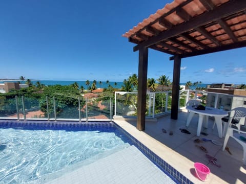 Natural landscape, View (from property/room), Balcony/Terrace, Pool view, Sea view, Swimming pool, sunbed