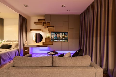 TV and multimedia, Living room, Seating area, Bedroom