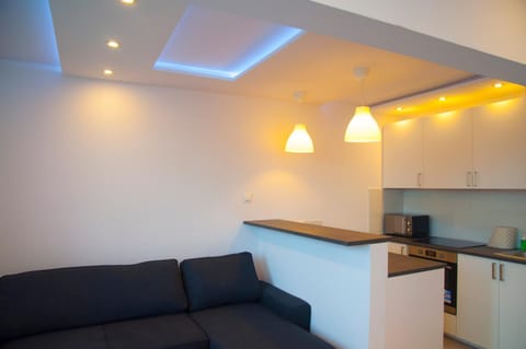 Kitchen or kitchenette, Living room, Seating area, stove
