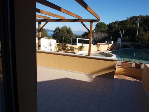 Patio, Pool view