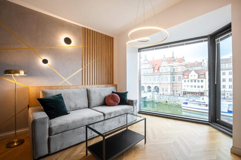Bed, Living room, Landmark view, River view