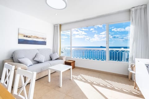 Natural landscape, View (from property/room), Living room, Dining area, Sea view