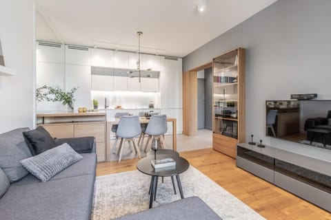 Kitchen or kitchenette, Living room, Seating area