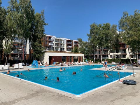 Pool view, Swimming pool, sunbed