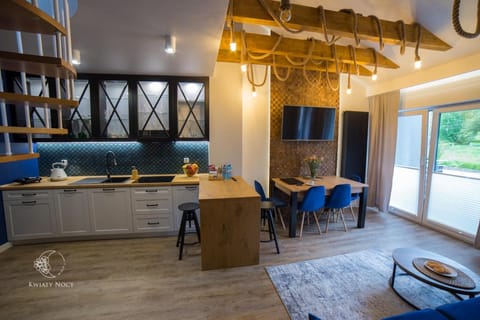 TV and multimedia, Kitchen or kitchenette, Living room, Garden view