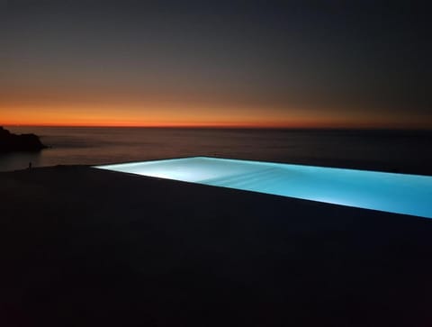 Night, Natural landscape, Pool view, Sea view, Swimming pool, Sunset