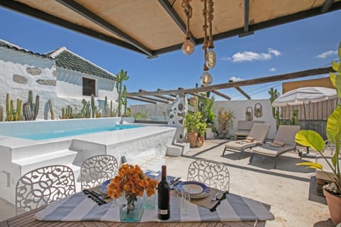 Property building, Living room, Swimming pool